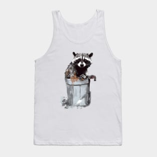 Cute Raccoon in a trash bin, trash panda Tank Top